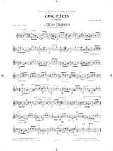 5 Pièces Pour Guitare - Michel Pons - Partition - Guitare