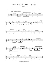Tema con Variazioni op. 25 - Antonio Nava - Partition - Guitare