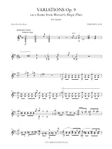 Variations Opus 9 - SOR - Partition - Guitare