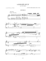 6 Sonates Opus 4 - Azzolino Bernardino della Ciaia - Partition