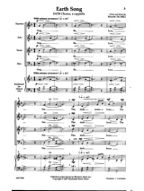 Earth Song - Frank Ticheli - Partition - Chœur