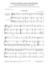 Chaconnes and Grounds from English Baroque Masters - Partition
