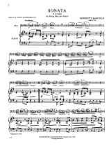 Sonate G major - String bass - Benedetto Marcello - Partition
