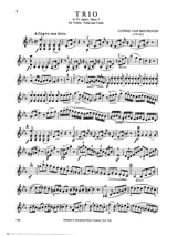 Trio op. 3 E flat major - Parts - BEETHOVEN - Partition - Trios
