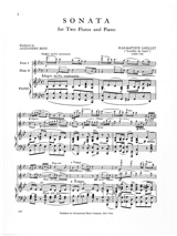 Sonata in G minor - 2 flutes piano - de Gant Jean Baptiste Loeillet
