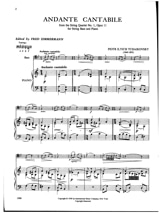 Andante Cantabile Op. 11 - TCHAIKOVSKY - Partition - Contrebasse