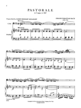 Pastorale - BACH - Partition - Violoncelle