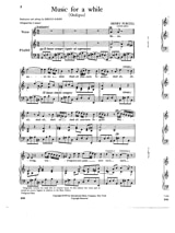 Music For A While Voix Haute - PURCELL - Partition - Mélodies