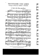 Frauenliebe Und Leben Opus 42 Voix Haute - SCHUMANN - Partition