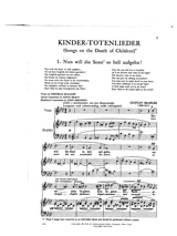 Kindertotenlieder - Voix Haute - MAHLER - Partition - Mélodies