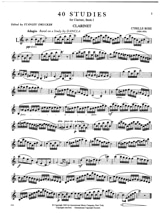 40 Studies - Volume 1 - Cyrille Rose - Partition - Clarinette