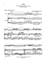 Air from the Suite n° 3 in D Major - BACH - Partition - Violoncelle