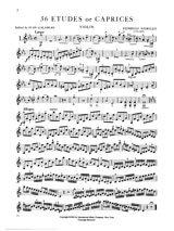 36 Etudes ou Caprices - Frederigo Fiorillo - Partition - Violon