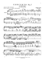 Concerto n° 7 op. 9 la mineur - Pierre Rode - Partition - Violon