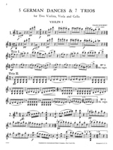 5 German Dances and 7 Trios - Parts - SCHUBERT - Partition - Quatuors