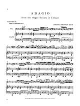 Adagio, Organ Toccata in C maj. BWV 564 - String bass - BACH