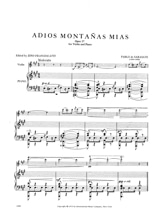 Adios montanas mias op. 37 - SARASATE - Partition - Violon