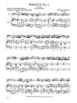 Sonata n° 1 in D major - Flute piano - LOCATELLI - Partition