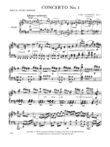 Concerto n° 1 op. 5 si mineur - Charles Davidoff - Partition