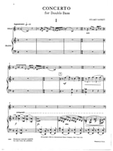 Concerto - Double bass - Stuart Sankey - Partition - Contrebasse