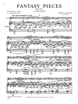 Fantasy Pieces op. 73 bis - SCHUMANN - Partition - Alto