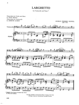 Larghetto - Violoncelle - HAENDEL - Partition - Violoncelle