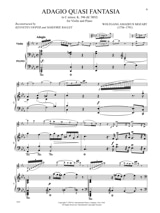 Adagio Quasi Fantasia En Do Min. K.396 - MOZART - Partition - Violon