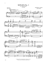 Sonata N°. 1 In C Minor, Op. 4 - CHOPIN - Partition - Piano