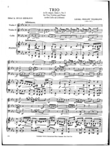 Trio E flat major op. 1 n° 3 - TELEMANN - Partition - Trios
