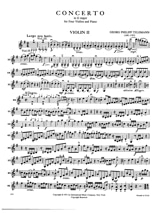 Concerto in G Major - 4 Violons - TELEMANN - Partition - Quintettes