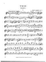 Trio D major op. 21 - Serge Taneiev - Partition - Trios