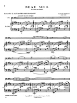 Beau Soir - DEBUSSY - Partition - Violoncelle