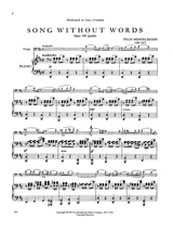 Song without words in D major op.109 posth - MENDELSSOHN - Partition