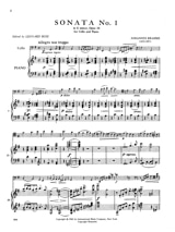 Sonata n°1 in E minor op. 38 - BRAHMS - Partition - Violoncelle