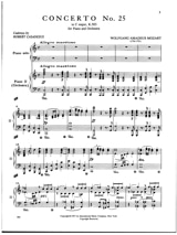 Concerto pour piano N° 25 En Do Majeur KV 503 - MOZART - Partition