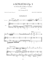 6 Sonates Op. 5 pour violoncelle et basse continue - Volume 2: Sonates 4-6