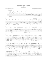 Suite BWV 996 - BACH - Partition - Luth