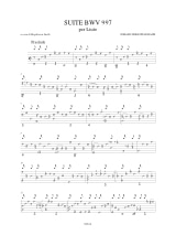 Suite BWV 997 - BACH - Partition - Luth