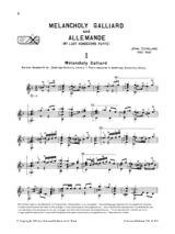 Melancholy Galliard and Allemande - DOWLAND - Partition - Guitare