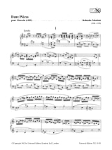 2 Pièces - MARTINU - Partition - Clavecin