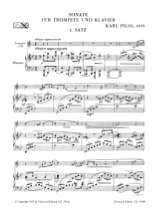 Sonate für Trompete und Klavier 1935 - Karl Pilss - Partition