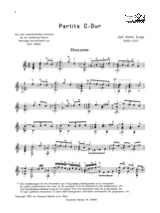 Partita C-Dur - Gitarre - Johann Anton Logy - Partition - Guitare