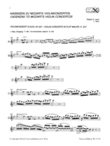 Kadenzen zu Mozarts Violinkonzerten - Robert Levin - Partition