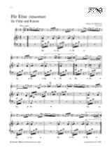 Für Elise Albumblatt - Flöte Klavier - BEETHOVEN - Partition
