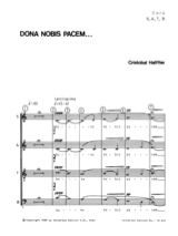 Dona nobis pacem - Cristobal Halffter - Partition - Chœur