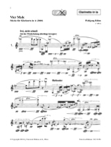 Vier Male - Wolfgang Rihm - Partition - Clarinette