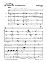 Akt Und Tag - Wolfgang Rihm - Partition - Musique de chambre vocale