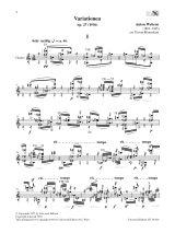 Variations, op. 27 - Guitare - WEBERN - Partition - Guitare